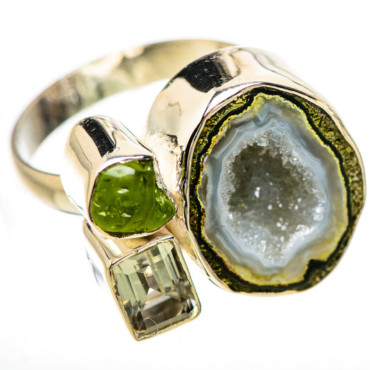 Coconut Geode Druzy Rings handcrafted by Ana Silver Co - RING133052 - Photo 2