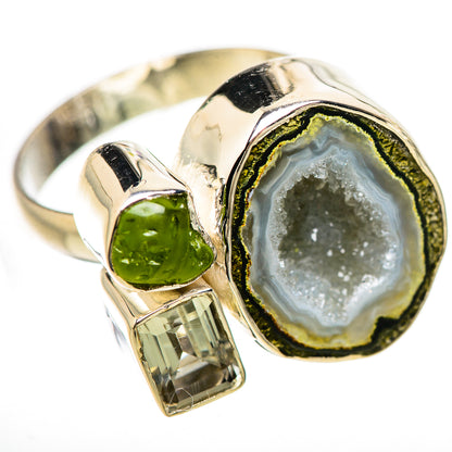 Coconut Geode Druzy Rings handcrafted by Ana Silver Co - RING133052 - Photo 2