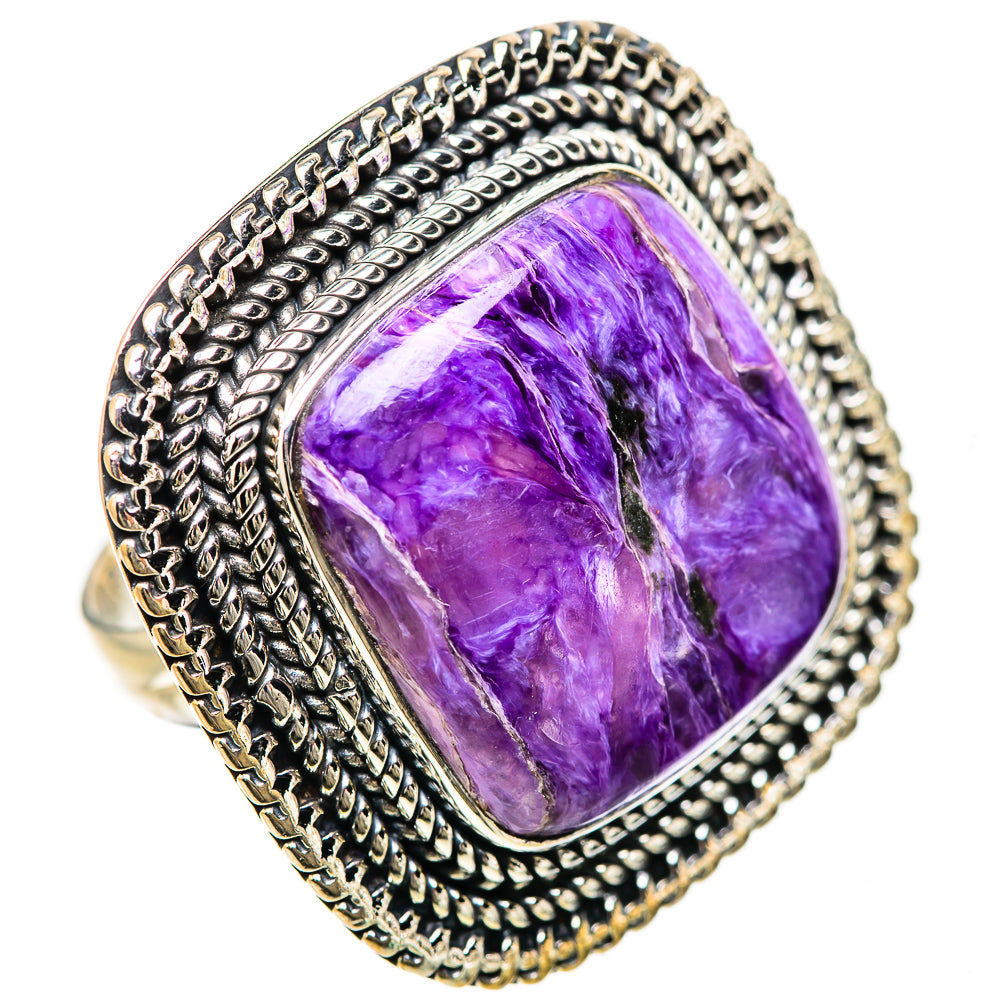 Charoite Rings handcrafted by Ana Silver Co - RING133063 - Photo 2
