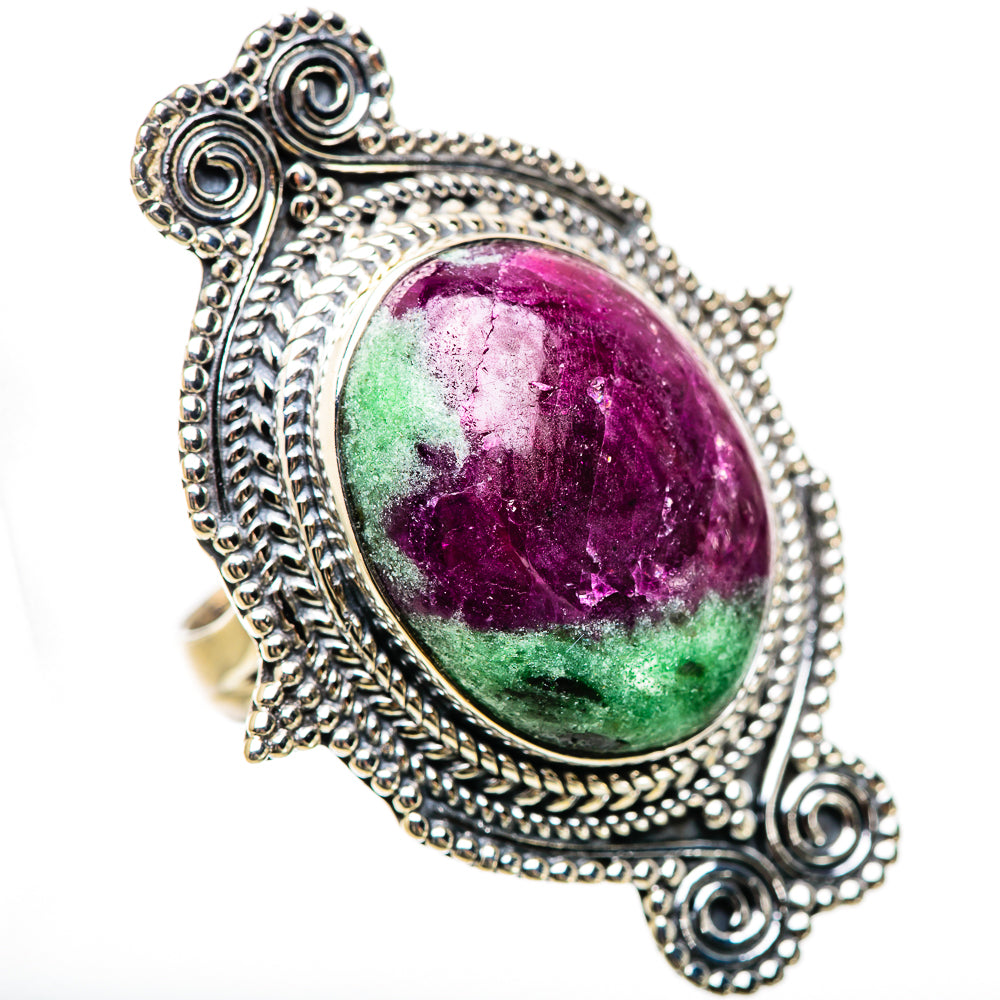 Ruby Zoisite Rings handcrafted by Ana Silver Co - RING133071 - Photo 2