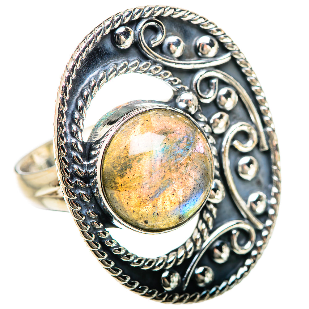 Labradorite Rings handcrafted by Ana Silver Co - RING133078 - Photo 2
