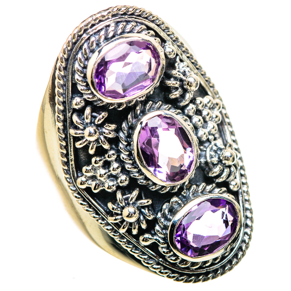 Amethyst Rings handcrafted by Ana Silver Co - RING133101 - Photo 2