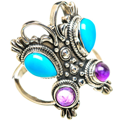 Sleeping Beauty Turquoise Rings handcrafted by Ana Silver Co - RING133109 - Photo 2