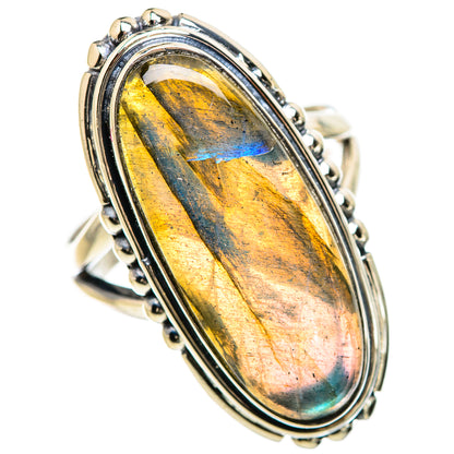 Labradorite Rings handcrafted by Ana Silver Co - RING133111 - Photo 2
