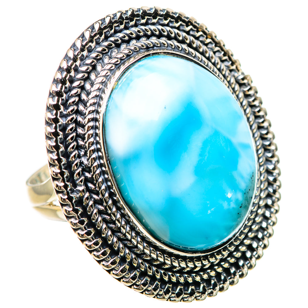 Larimar Rings handcrafted by Ana Silver Co - RING133115 - Photo 2