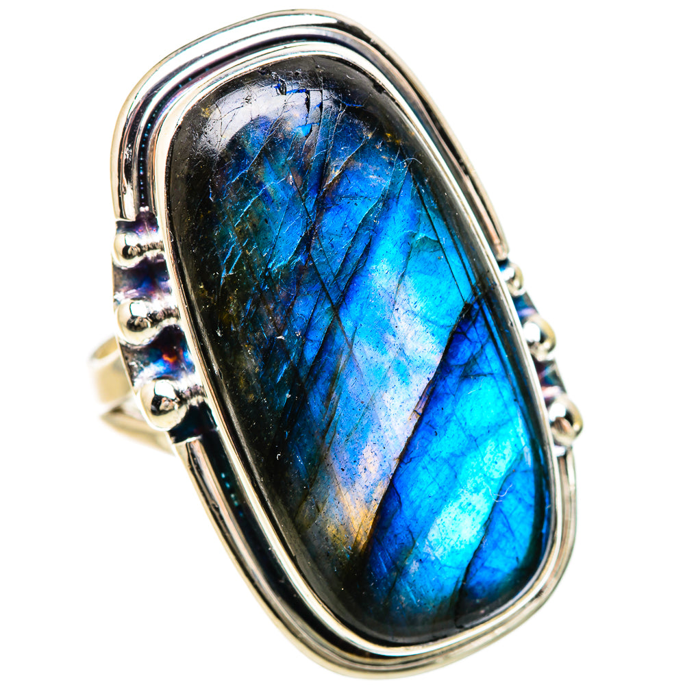 Labradorite Rings handcrafted by Ana Silver Co - RING133118 - Photo 2