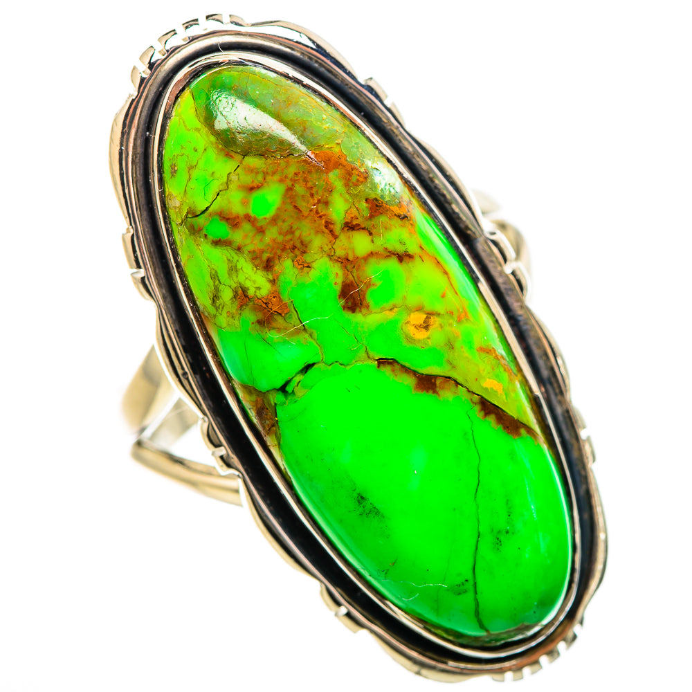 Green Copper Composite Turquoise Rings handcrafted by Ana Silver Co - RING133122 - Photo 2