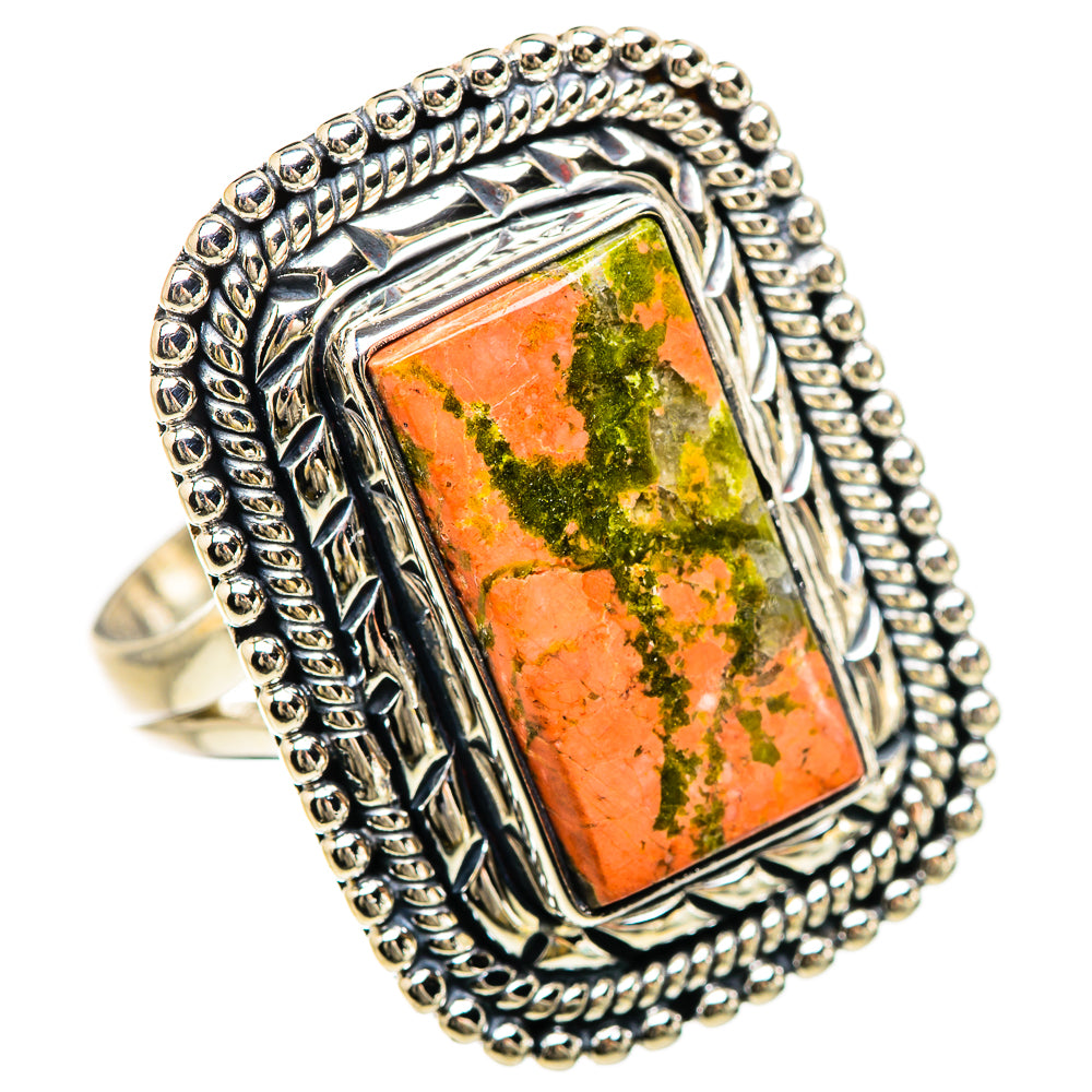 Unakite Rings handcrafted by Ana Silver Co - RING133126 - Photo 2