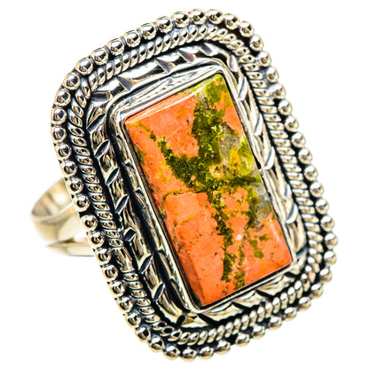 Unakite Rings handcrafted by Ana Silver Co - RING133126 - Photo 2