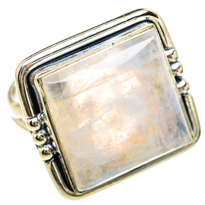 Rainbow Moonstone Rings handcrafted by Ana Silver Co - RING133133 - Photo 2
