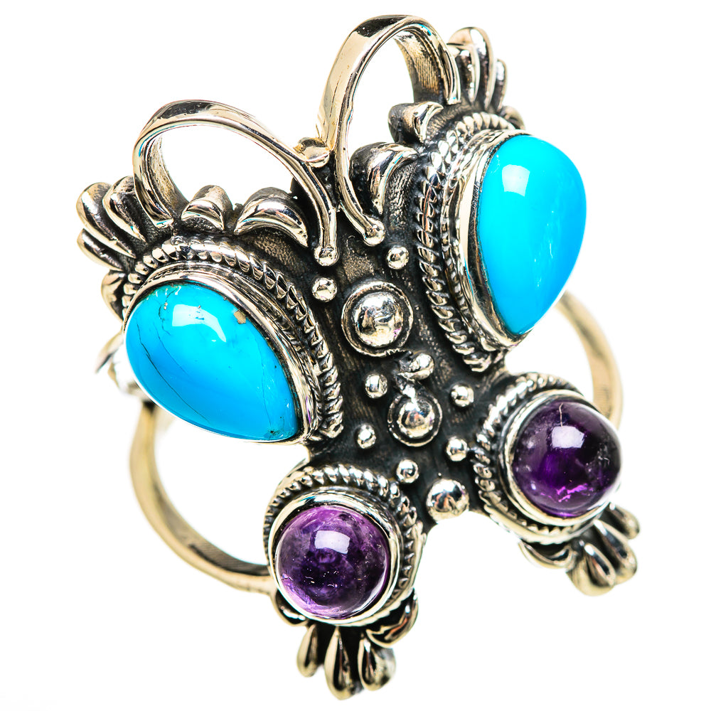 Sleeping Beauty Turquoise Rings handcrafted by Ana Silver Co - RING133135 - Photo 2