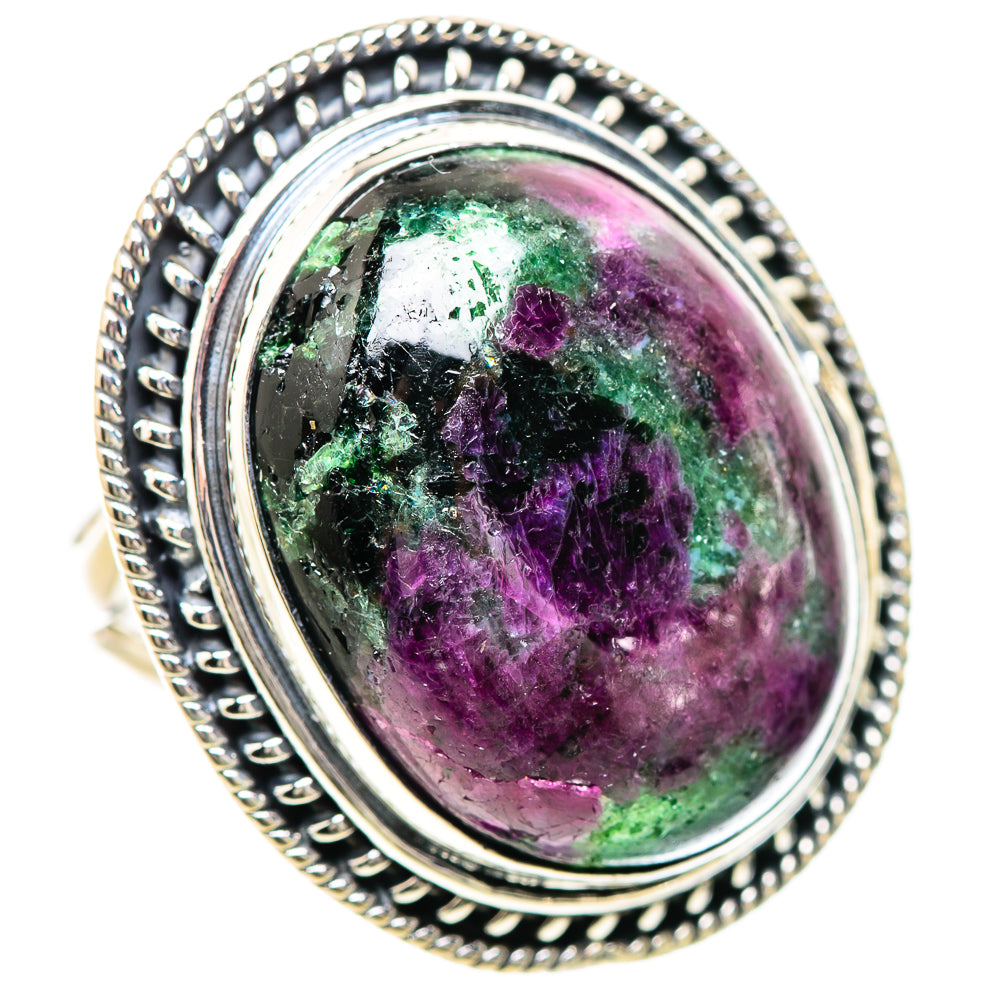 Ruby Zoisite Rings handcrafted by Ana Silver Co - RING133136 - Photo 2
