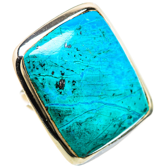 Chrysocolla Rings handcrafted by Ana Silver Co - RING133142 - Photo 2