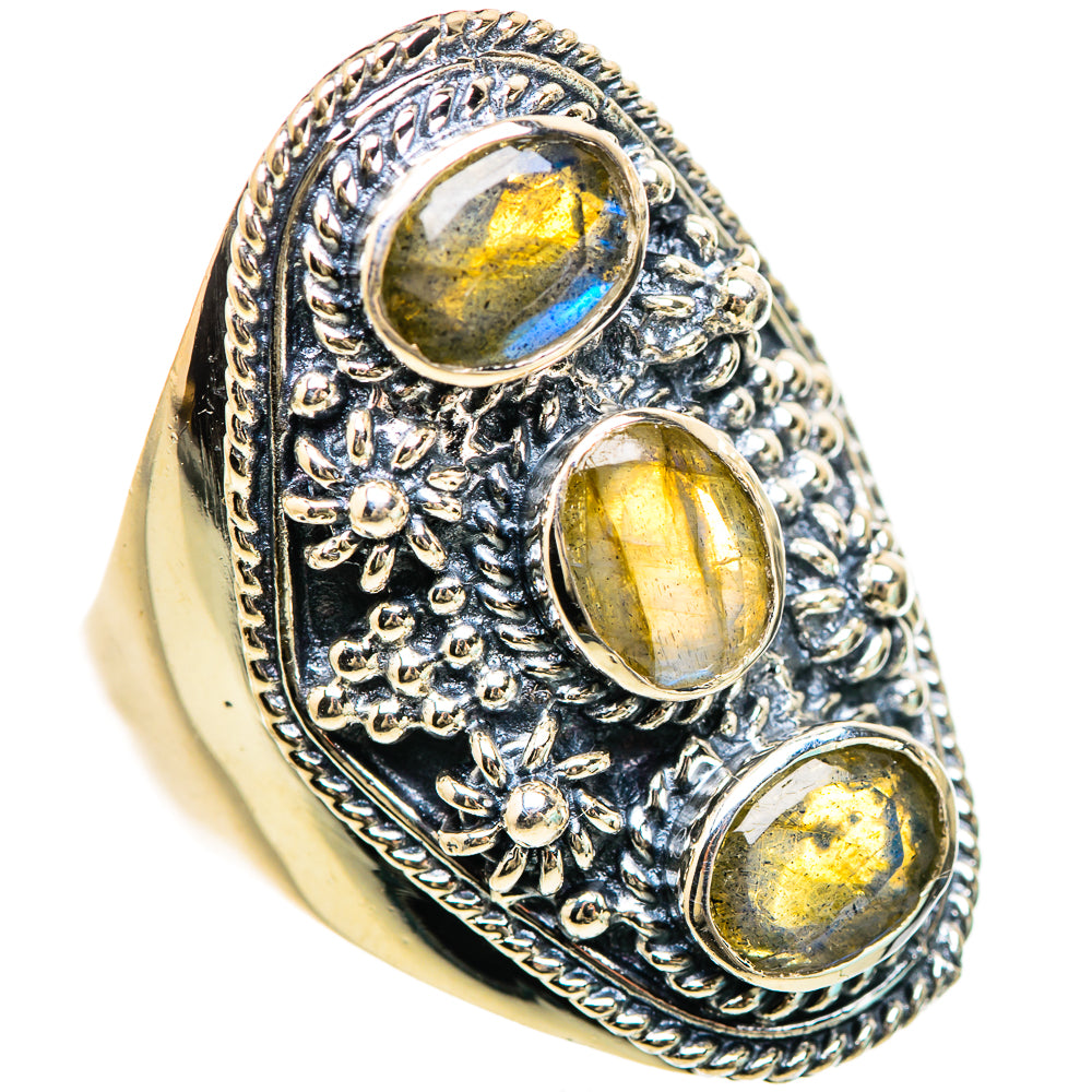 Labradorite Rings handcrafted by Ana Silver Co - RING133145 - Photo 2