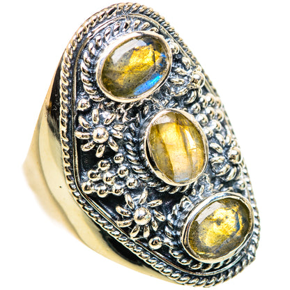 Labradorite Rings handcrafted by Ana Silver Co - RING133145 - Photo 2