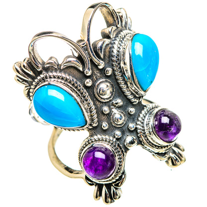 Sleeping Beauty Turquoise Rings handcrafted by Ana Silver Co - RING133158 - Photo 2