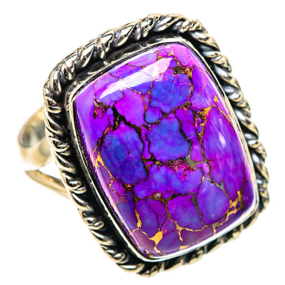 Purple Copper Composite Turquoise Rings handcrafted by Ana Silver Co - RING133179 - Photo 2