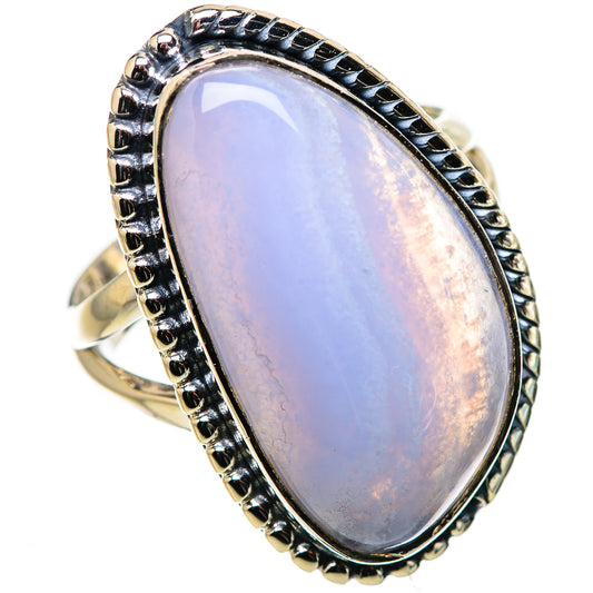 Blue Lace Agate Rings handcrafted by Ana Silver Co - RING133182 - Photo 2