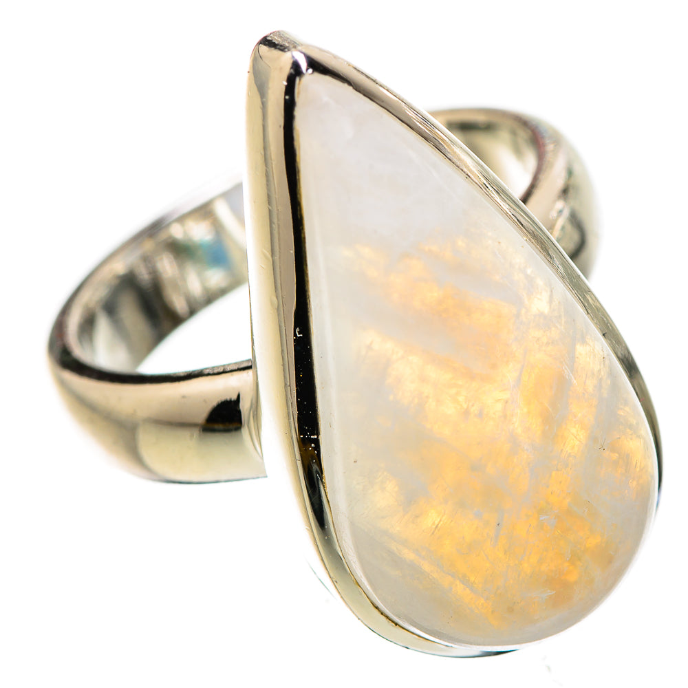 Rainbow Moonstone Rings handcrafted by Ana Silver Co - RING133184 - Photo 2