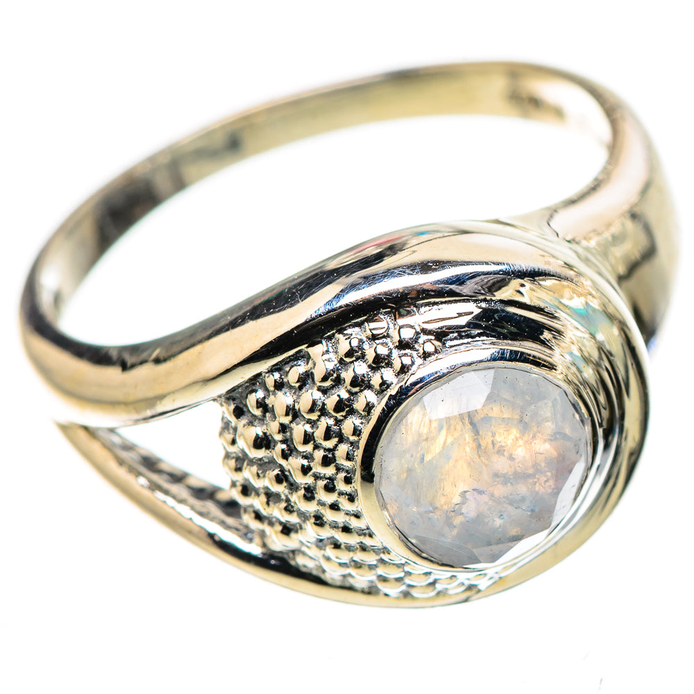 Rainbow Moonstone Rings handcrafted by Ana Silver Co - RING133185 - Photo 2