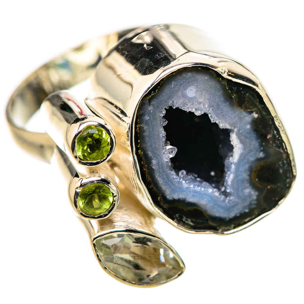 Coconut Coconut Geode Druzy Rings handcrafted by Ana Silver Co - RING133186 - Photo 2