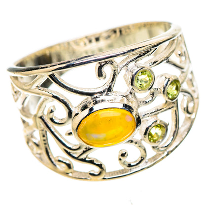 Ethiopian Opal Rings handcrafted by Ana Silver Co - RING133189 - Photo 2