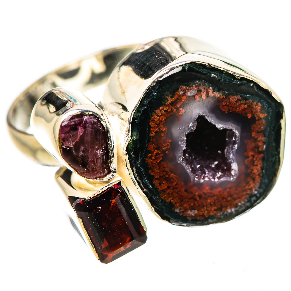 Coconut Geode Druzy Rings handcrafted by Ana Silver Co - RING133198 - Photo 2