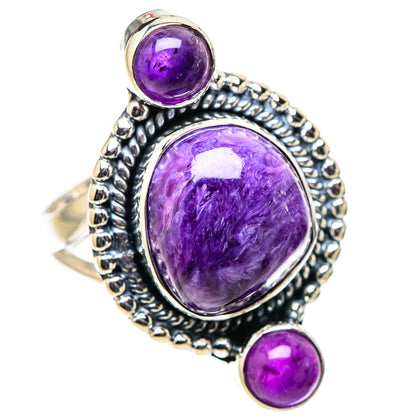 Charoite Rings handcrafted by Ana Silver Co - RING133204 - Photo 2
