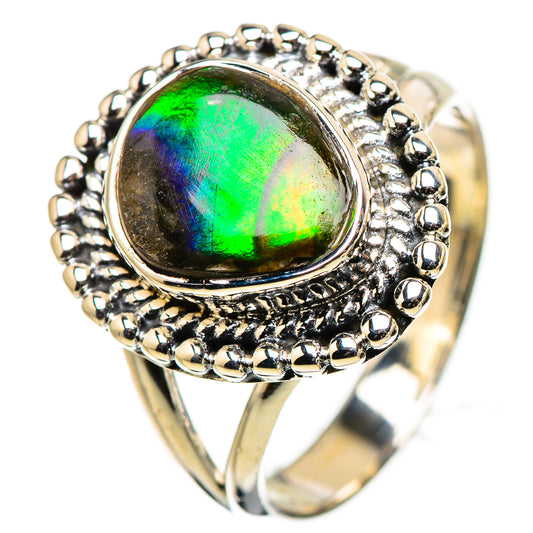Ammolite Rings handcrafted by Ana Silver Co - RING133211 - Photo 2