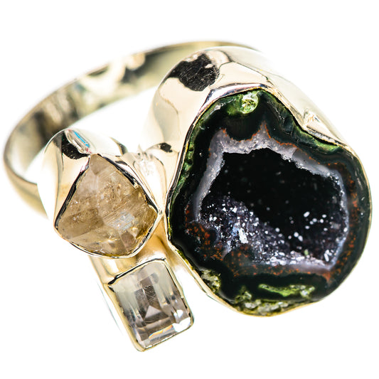 Coconut Geode Druzy Rings handcrafted by Ana Silver Co - RING133223 - Photo 2