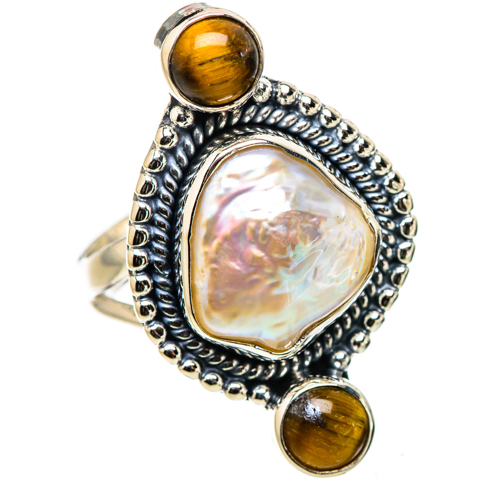 Mother Of Pearl Rings handcrafted by Ana Silver Co - RING133233 - Photo 2