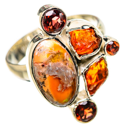 Mexican Fire Opal Rings handcrafted by Ana Silver Co - RING133235 - Photo 2