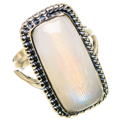 Rainbow Moonstone Rings handcrafted by Ana Silver Co - RING133253 - Photo 2