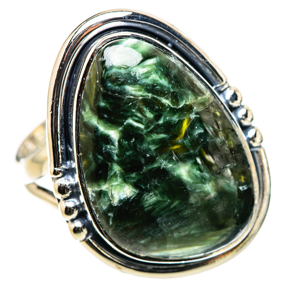 Seraphinite Rings handcrafted by Ana Silver Co - RING133261 - Photo 2