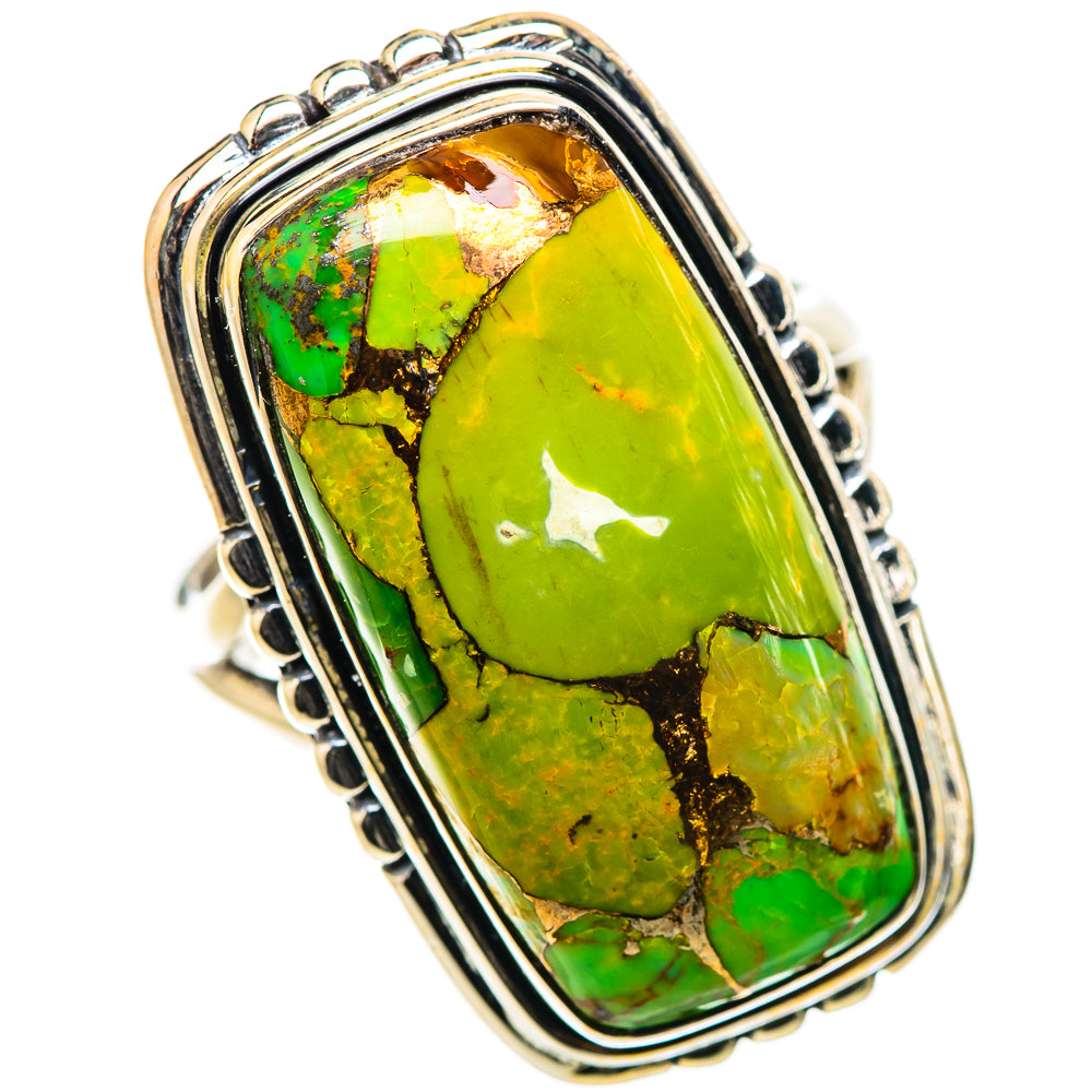 Green Copper Composite Turquoise Rings handcrafted by Ana Silver Co - RING133263 - Photo 2