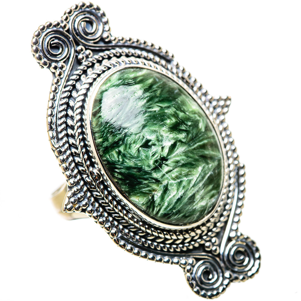 Seraphinite Rings handcrafted by Ana Silver Co - RING133265 - Photo 2