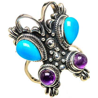Sleeping Beauty Turquoise Rings handcrafted by Ana Silver Co - RING133280 - Photo 2