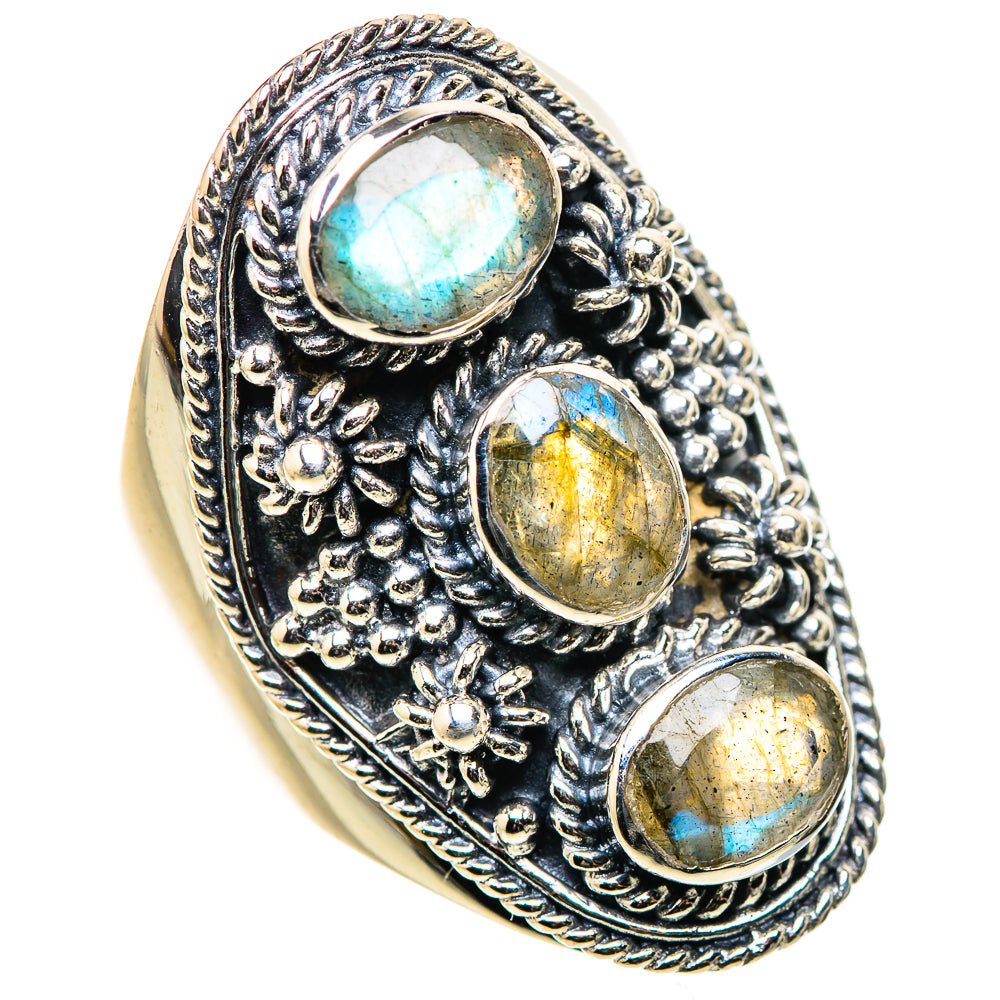 Labradorite Rings handcrafted by Ana Silver Co - RING133281 - Photo 2