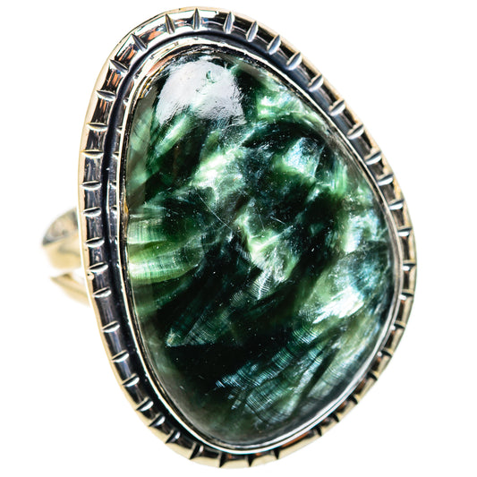 Seraphinite Rings handcrafted by Ana Silver Co - RING133296 - Photo 2