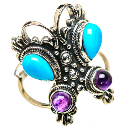 Sleeping Beauty Turquoise Rings handcrafted by Ana Silver Co - RING133306 - Photo 2