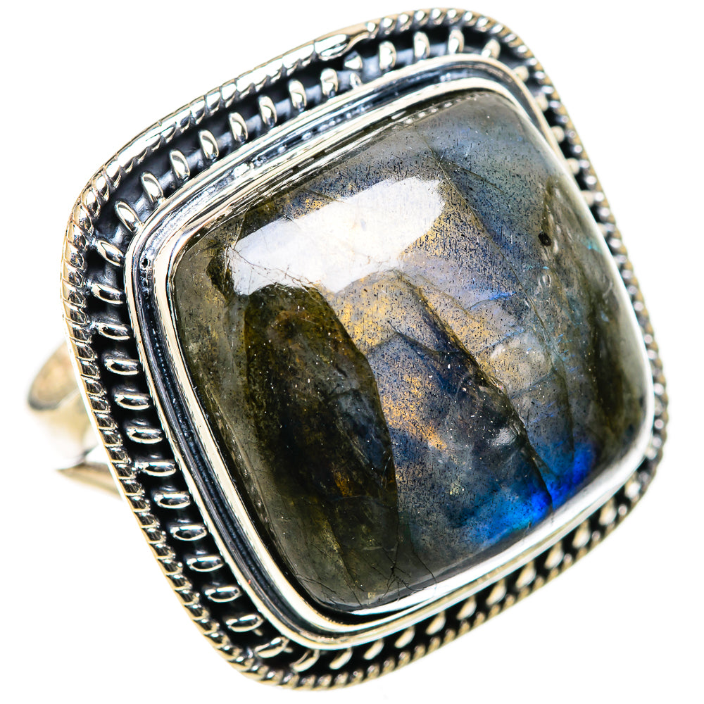 Labradorite Rings handcrafted by Ana Silver Co - RING133314 - Photo 2