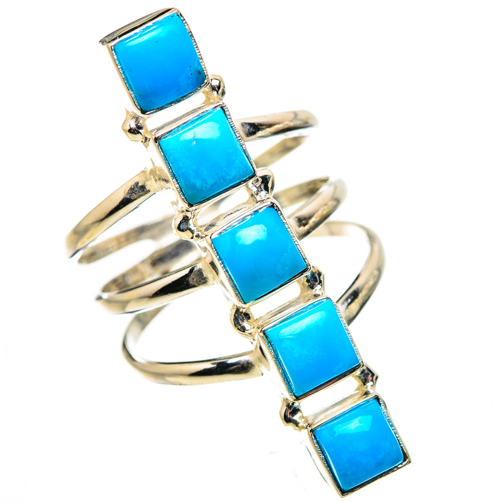 Sleeping Beauty Turquoise Rings handcrafted by Ana Silver Co - RING133316 - Photo 2