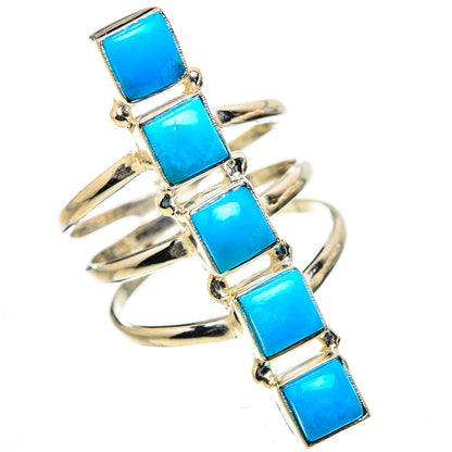Sleeping Beauty Turquoise Rings handcrafted by Ana Silver Co - RING133316 - Photo 2