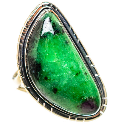 Ruby Zoisite Rings handcrafted by Ana Silver Co - RING133321 - Photo 2