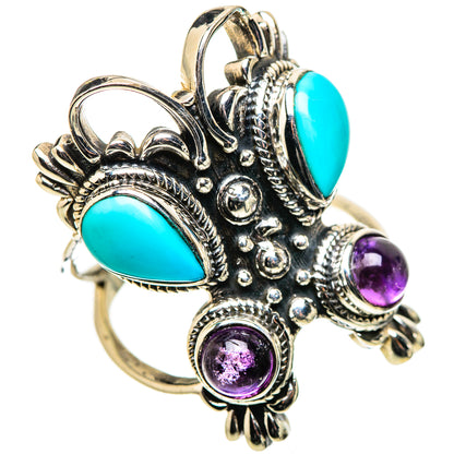 Sleeping Beauty Turquoise Rings handcrafted by Ana Silver Co - RING133329 - Photo 2