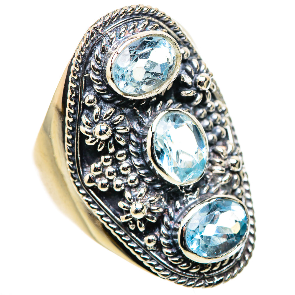 Blue Topaz Rings handcrafted by Ana Silver Co - RING133332 - Photo 2