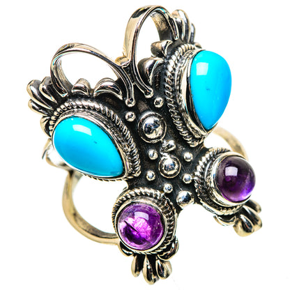 Sleeping Beauty Turquoise Rings handcrafted by Ana Silver Co - RING133346 - Photo 2