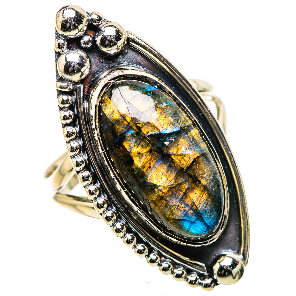 Labradorite Rings handcrafted by Ana Silver Co - RING133348 - Photo 2