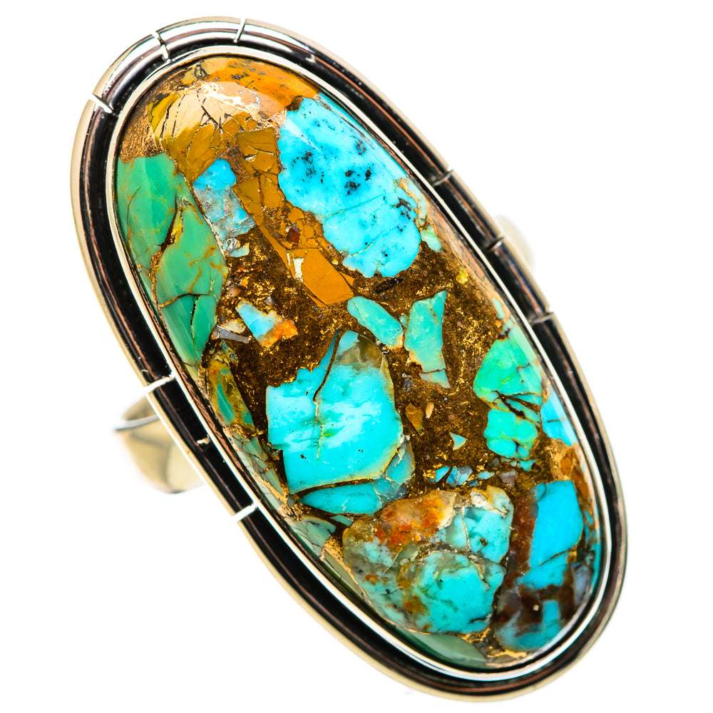 King Mohave Turquoise Rings handcrafted by Ana Silver Co - RING133350 - Photo 2