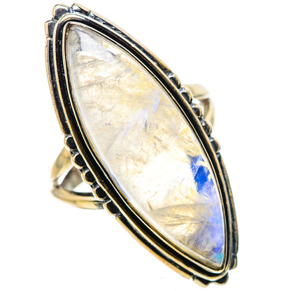 Rainbow Moonstone Rings handcrafted by Ana Silver Co - RING133358 - Photo 2